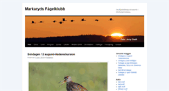 Desktop Screenshot of markarydsfagelklubb.nu